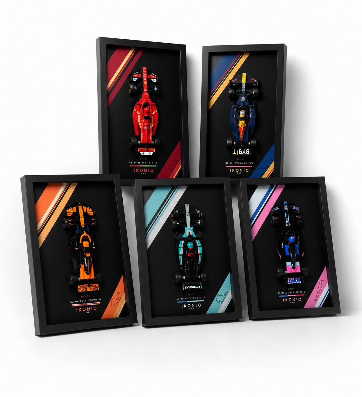 Pack Collection Complète F1 — 5 Cadres Lumineux Speed Champions